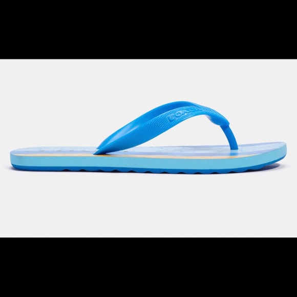 NEW Coach Zak Signature Striped Flip Flop Sandals - Picture 8 of 13